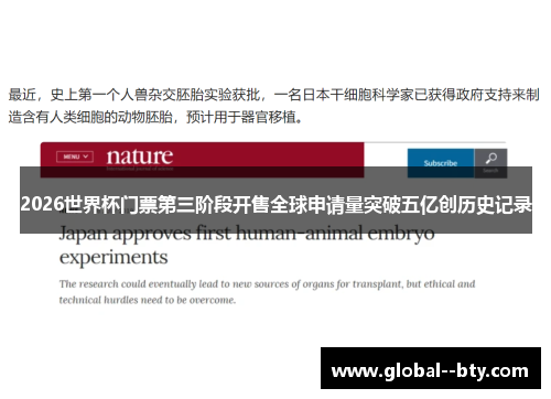 2026世界杯门票第三阶段开售全球申请量突破五亿创历史记录